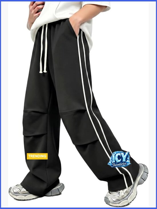 Other - Baggy Sweatpants Wide Leg Track Pants Open Bottom Loose Fit Streetwear